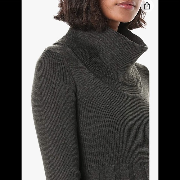 NWT Calvin Klein Pleated Fit & Flare Sweater Dress - Picture 2 of 11